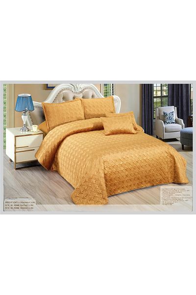 CHIRASO CHIRASO Velvet Duvet Cover Set, 5 Pieces, Duvet Cover 220 x 240 cm, 4 Pillowcases, orange
