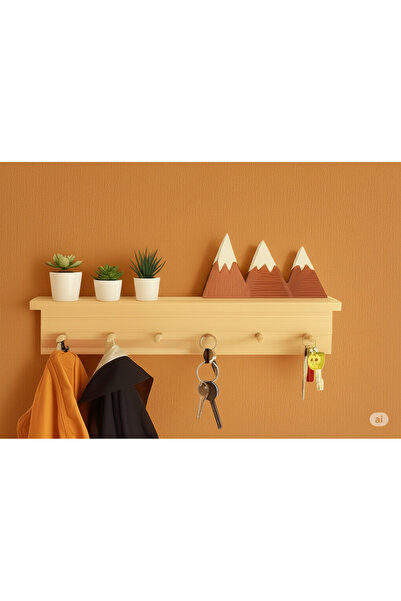 ATÖLYE DÜNYASI Dekoratif Askılı Raf 40cm X 12cm X 9cm