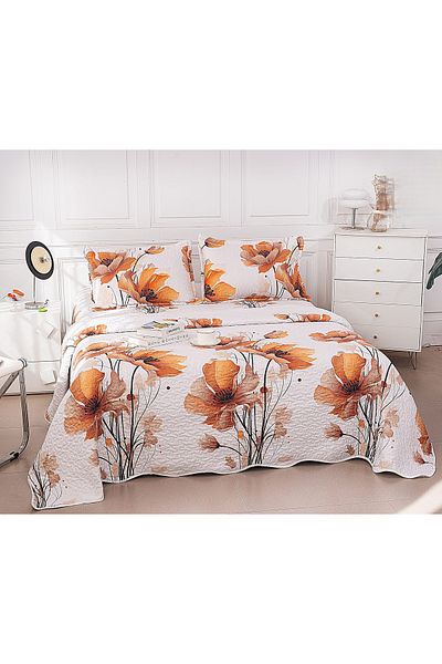CHIRASO CHIRASO Microfiber Quilted Duvet Set, 3 pieces, Duvet 220x240cm, 2 Pillowcases, with print