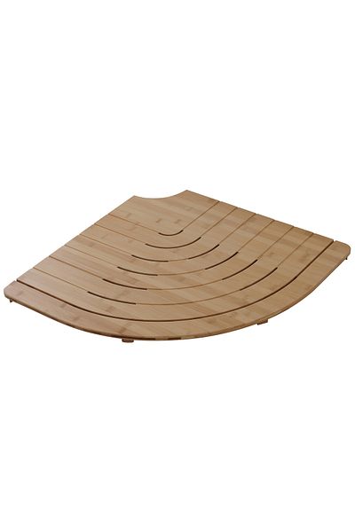 Feridras Grătar semirotund pentru cădiță de duș, Feridras, bambus R60cm