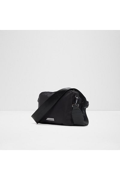 Aldo Rherif - Men's Textile Black Top Zipper Closure Small Size Crossbody Bag