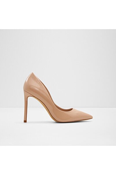 Aldo Stessy2.0 - Women's Faux Leather Ecru Thin Heel Laceless Heeled Shoes