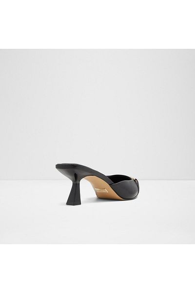 Aldo Prımavera-Genuine Leather Black Women's Heeled Slippers