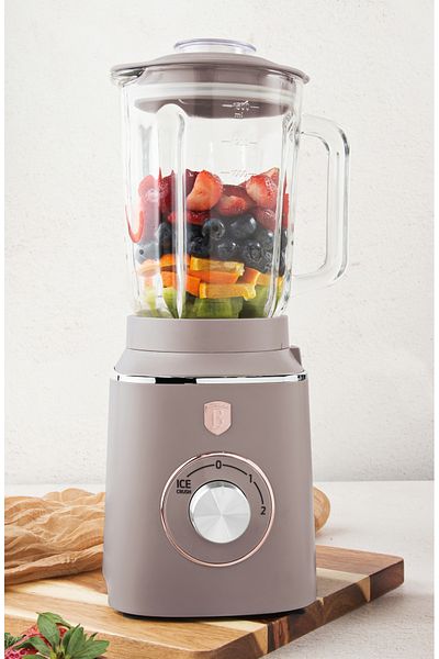 Berlinger Table Blender With Grinder Glass Bottle 1.5 L 1000 W Taupe Collection