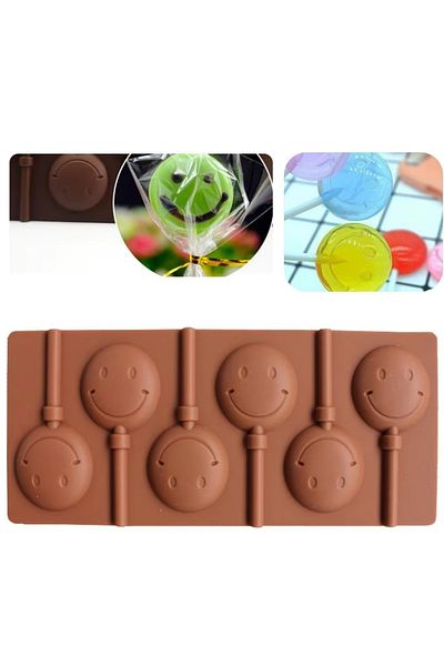 zola Forma silicon acadele, 6 cavitati, flexibila, gauri betisoare, 23x9.4 cm, diametru 4.1 cm, maro