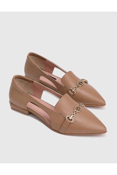 İLVİ Hanna Genuine Leather Mink Women's Loafer