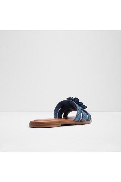 Aldo SEAFLOWER - Дамски текстилни дънкови плоски сандали без връзки