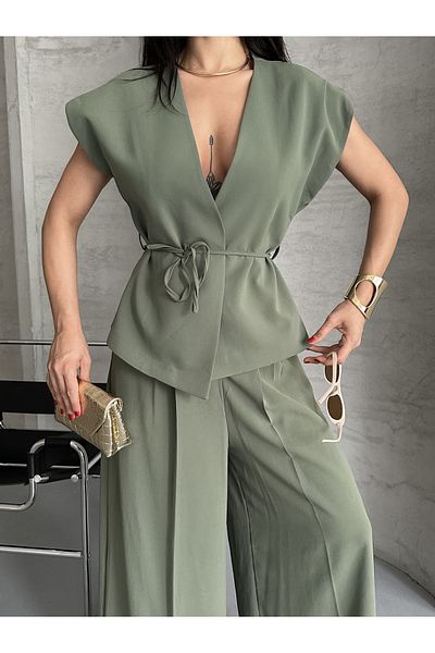 Moda İkra Blazer Jacket Pantolon Tie Suit