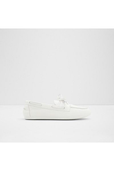 Aldo SAIL - Pantofi de damă din piele naturală alb-ecru cu șireturi
