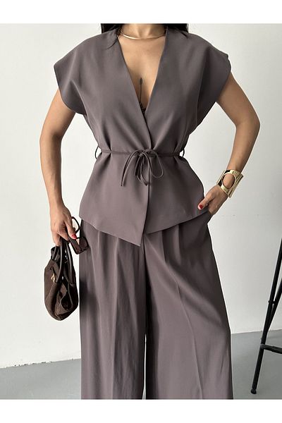 Moda İkra Blazer Jacket Pantolon Tie Suit
