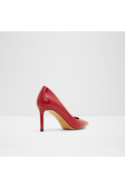 Aldo Stessymid - Women's Faux Leather Red Thin Heel Laceless Heeled Shoes