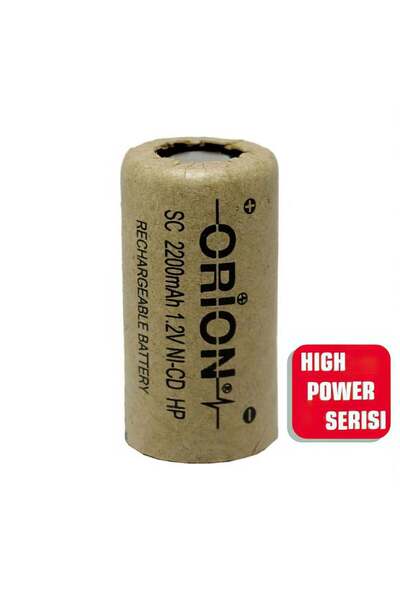 Orion 1.2v Ni-cd SC 2200mah Şarj Edilebilir Pil - HP - 10 ADET