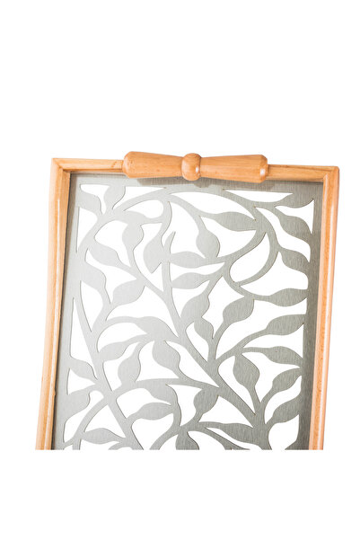 Dania Set of 2 wooden plates and trays with a decorative base and a transparent acrylic layer, size (33*23)(41*29) cm