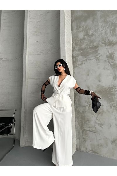 Moda İkra Blazer Jacket Pantolon Tie Suit