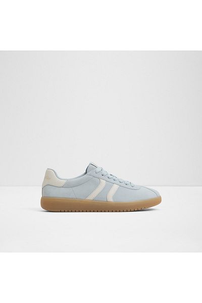 Aldo CHICSNEAKER - Pantofi de damă din piele naturală, albastru cer, cu talpă plată din cauciuc