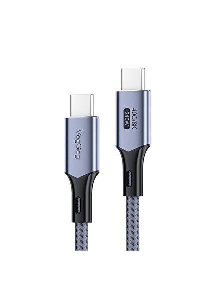 Veggieg USB 4.0 240w Pd 40gbps 8k 60hz E-mark Chip Thunderbolt 4 متوافق مع Ty...