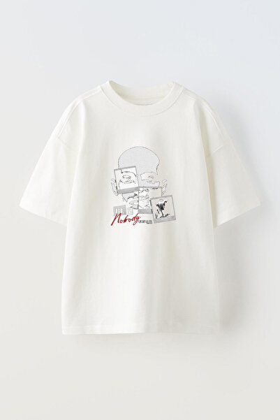 Anetos Μπλουζάκι Be A Nobody Pre με τύπωμα Cotton White oversized