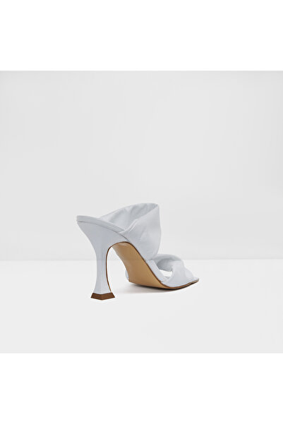 Aldo Haslev-tr - Papuci de damă cu toc alb din piele naturală