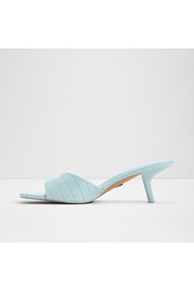 Aldo ENCHANTING - Kadın Suni Deri Mavi İnce Topuk Bağcıksız Topuklu Terlik