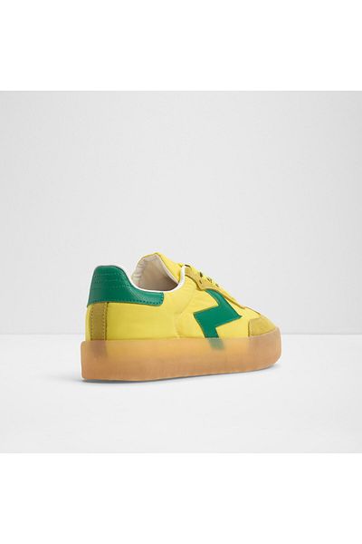 Aldo RETROSTEP - Pantofi sport pentru femei, textil, galben, multi plat, cu șireturi, design modern