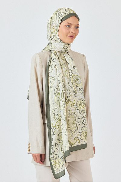 Rays Khaki Ethnic Patterned Shawl 4005
