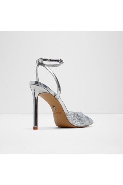 Aldo Dunmere - Women's Faux Leather Silver Stiletto Heels