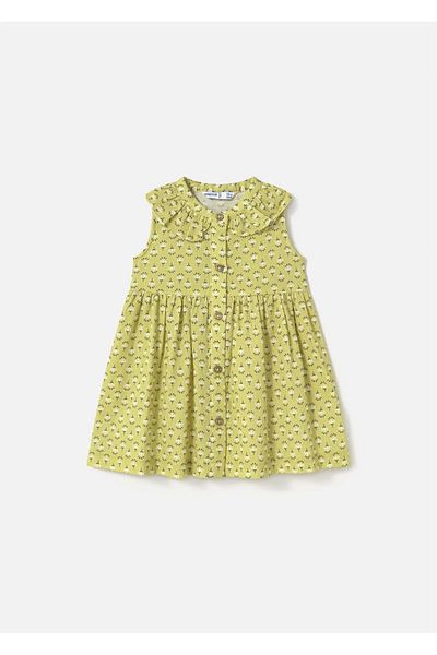 MAYORAL Baby Girl Buttoned Dress Green 1921
