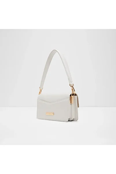 Aldo Luxecarry - Women's Faux Leather White Magnetic Closure Small Size Shoulder Bag