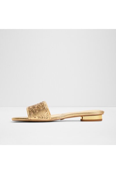 Aldo BRILLIANCE - Γυναικείες παντόφλες με χρυσό τακούνι από συνθετικό δέρμα