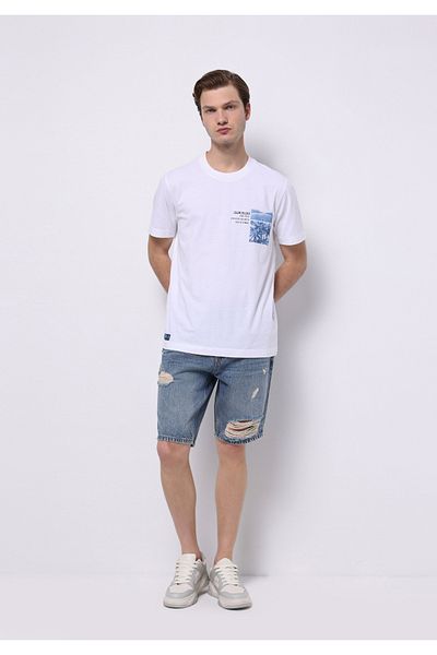 Colin's Regular Fit Mid Waist Plain Men's Denim Jean Shorts