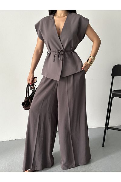 Moda İkra Blazer Jacket Pantolon Tie Suit