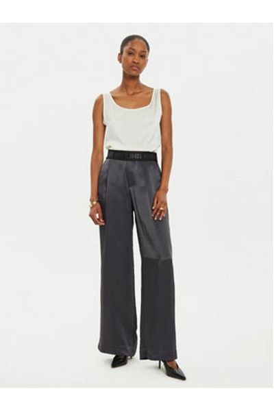 Oui Women's Fabric Trousers 88773 1240807 Gray