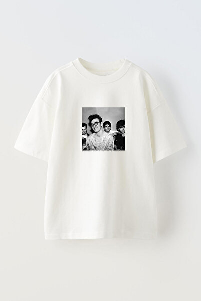 Anetos Tricou oversized alb din bumbac cu imprimeu The Smiths 1986 The Final