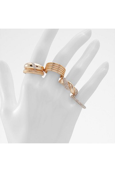 Aldo Lovelanguage - Women's Gold Color/Transparent Ring