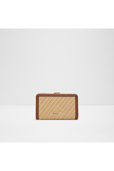 Aldo Sandgate - Women's Faux Leather Red Brown Top Zipper Wallet