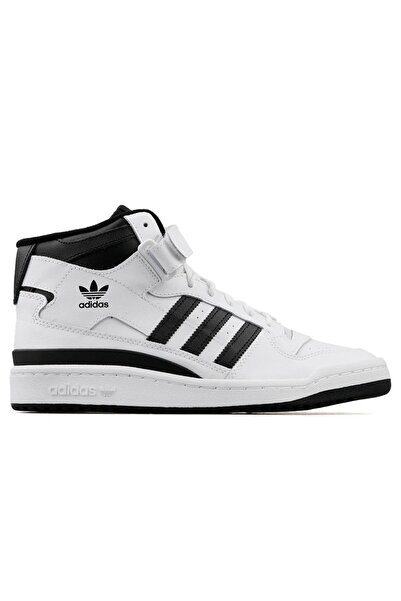 adidas Forum Mid Leather Mens Sneaker White Genuine Leather Men's Casual Sports Shoes White