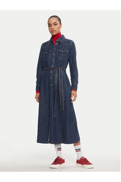 Levi's Rochie din denim pentru femei levi's A8658-0000 bleumarin