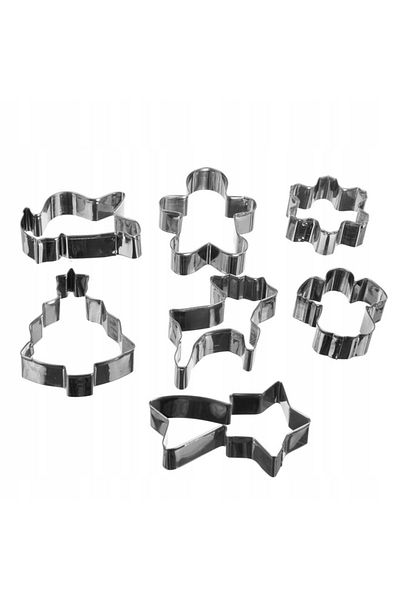 zola Forma metalice, pentru biscuiti, 7 bucati, model de Craciun, 9 x 7 x 2.2 cm