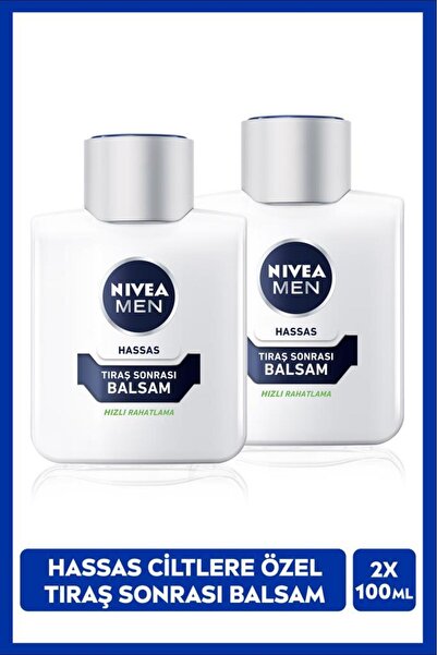NIVEA MEN Erkek Hassas Cilt Tıraş Sonrası Balsam 100ml, Alkolsüz, Tahriş ve K...
