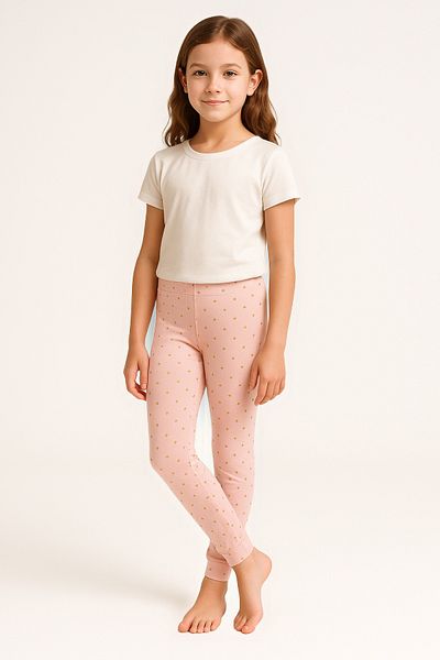 Kyron 100% Cotton Girls' Polka Dot Pants - Comfortable and Modern Fit