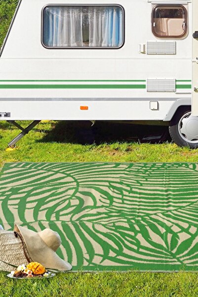 SİMEREV HALI HOME CONSEPT Plastik Halı Katlanabilir Çift Taraflı Plaj Kamp Piknik Balkon Hasır Mat Savan Karavan Halısı Kilim