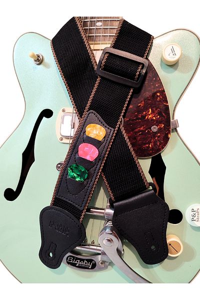 Arpeggio arte P&P Penal Guitar Strap– Adjustable Shoulder Strap Compatible for Electric & Acoustic Guitars & Ukulele