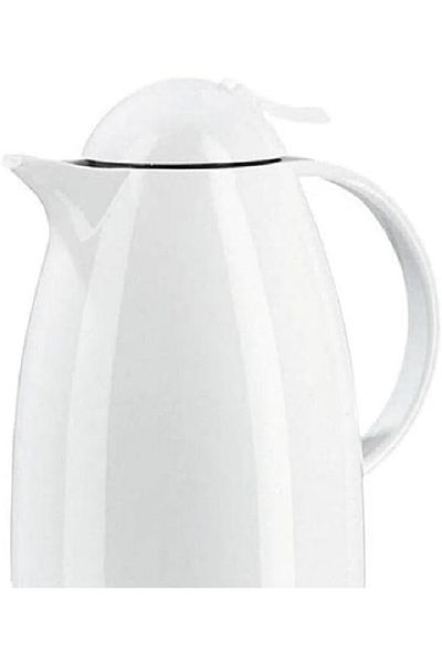 emsa Auberge Quick-Tip Vacuum Flask 1.0L – White, Thermal Carafe (621101200)