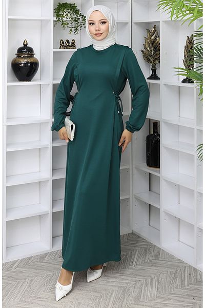 sefamerve Φόρεμα με κορδόνια 5110-10 Emerald Green