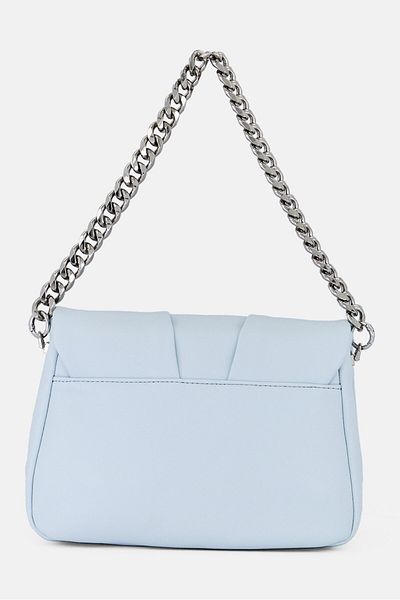 Sisley Women Brand Logo Shoulder Bag, Light Blue