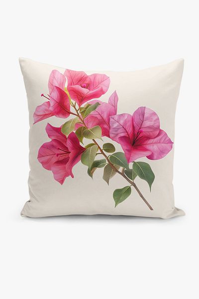Filamente 4-Piece Double-Sided Digital Printing Throw Pillow Cover with Floral Pattern