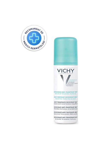Vichy Vichy antiperspirant spray deodorant for men and women alcohol-free 48h...