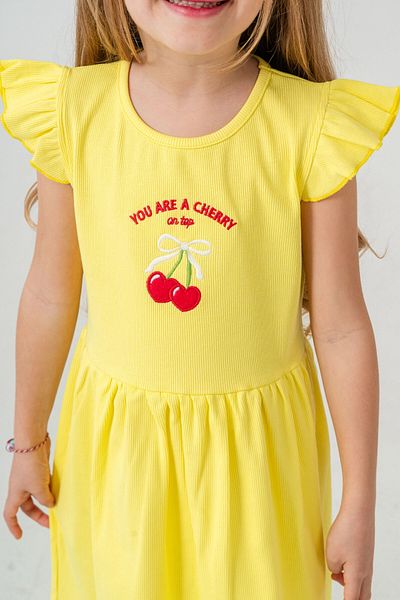 My Hanne Cherry Embroidered Girl's Dress 50772