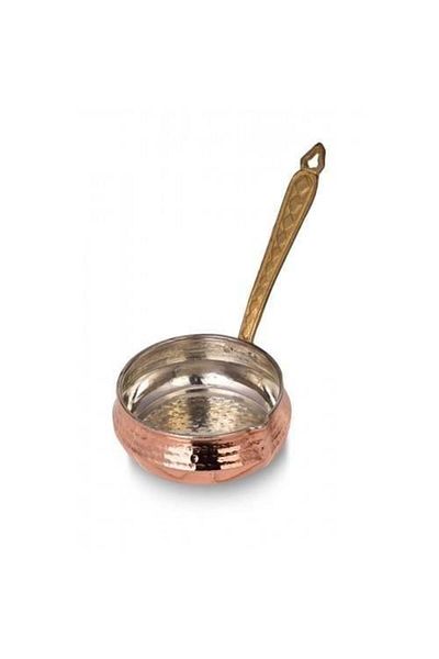 Tanemce Salsa Sauce Bowl 13.5 cm Brass Handle Machine Forged Red Copper Sauce Bowl