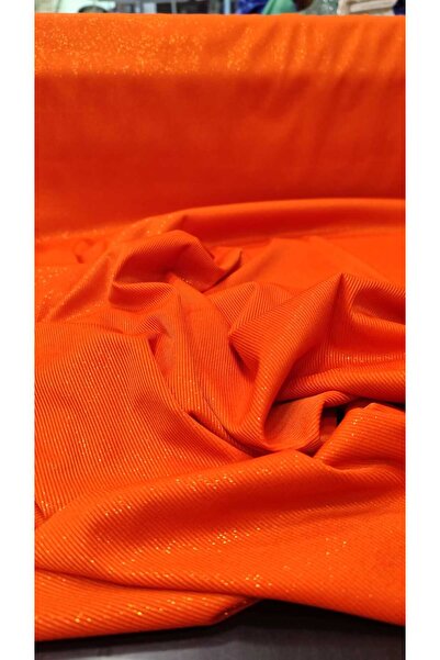 River Fabrics Glitter Knitted Fabric Orange
